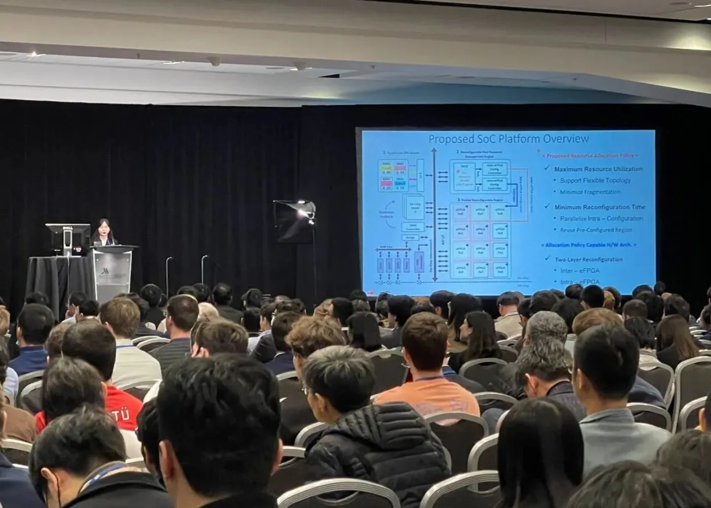 Technical session talk on an eFPGA-based SoC platform at ISSCC 2023