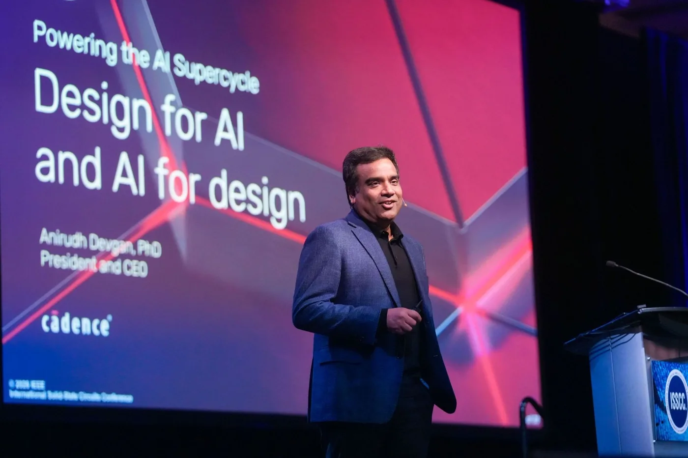 Plenary keynote titled Design for AI and AI for design on the ISSCC 2026 main stage